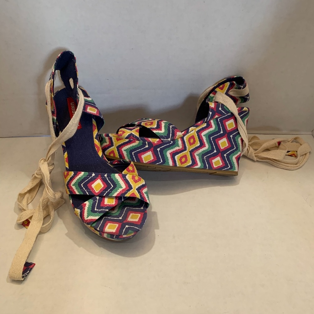 Union Bay,Women’s Wedge Sandal, Tribal print,Sz 8M
